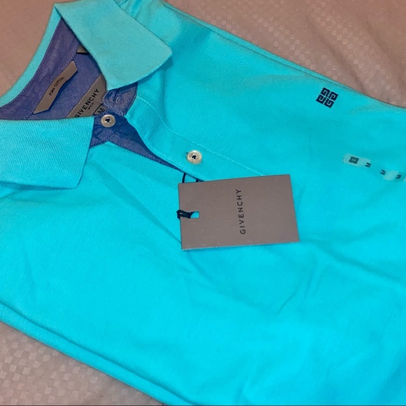 light blue givenchy polo